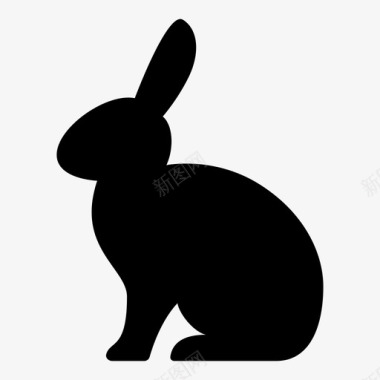 兔子野兔图标图标