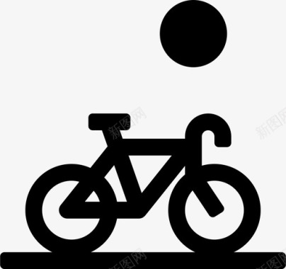 充满自行车驾驶爱好图标图标