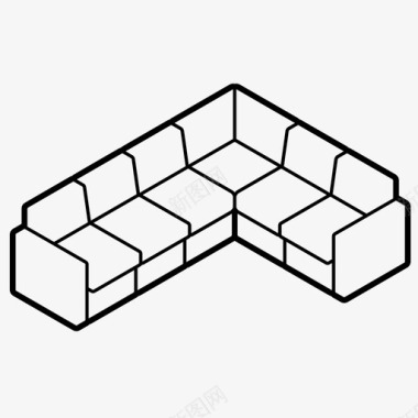 家具组合沙发分段沙发沙发家具图标图标