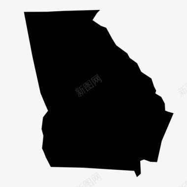乔治亚州亚特兰大地图图标图标