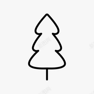 松树圣诞树冷杉图标图标