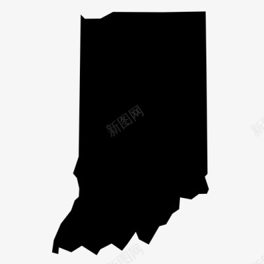 印第安纳州印第安纳波利斯地图图标图标