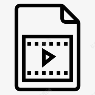 视频PNG矢量图视频文档文件文档记录图标图标