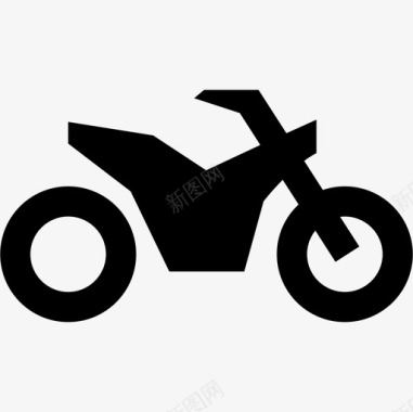 摩托车侧视图交通poi路线图图标图标