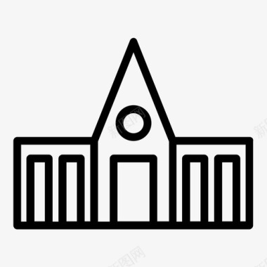 寺庙建筑图标图标