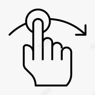 触摸和拖动手指手势图标图标