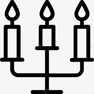 蜡烛燃烧的蜡烛烛光图标图标