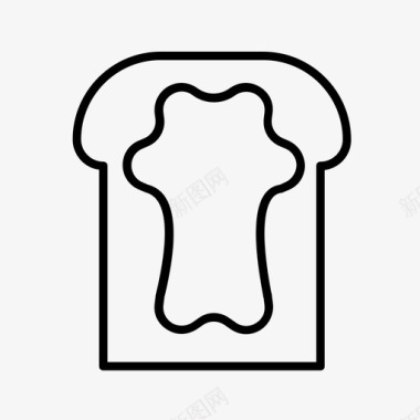 果酱吐司面包食物图标图标
