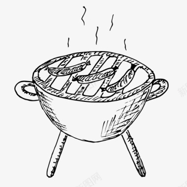 烧烤独立日烤炉图标图标