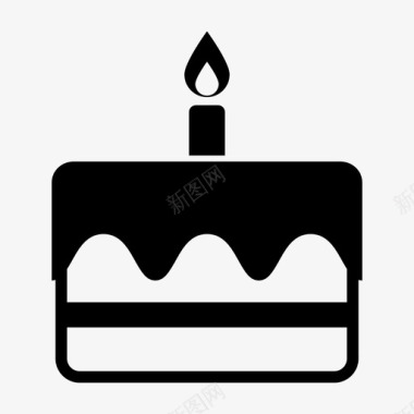 生日蛋糕蜡烛巧克力蛋糕图标图标
