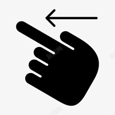 刷左手手指手势图标图标