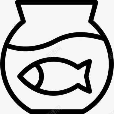 鱼缸装饰金鱼图标图标