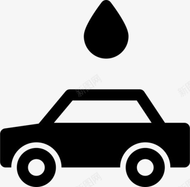 液体填充汽车水滴液体图标图标