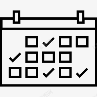 财务预测模型时间表约会检查表图标图标