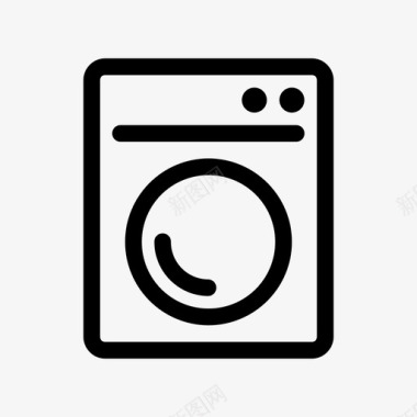 洗衣机干净衣服洗衣房图标图标