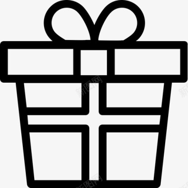 礼品盒庆祝活动派对图标图标