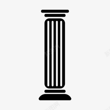 支柱柱子法院图标图标