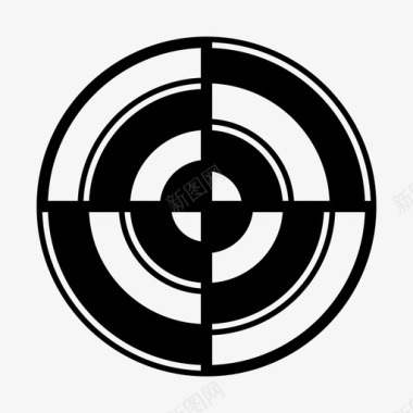 十字线抽象圆圈图标图标