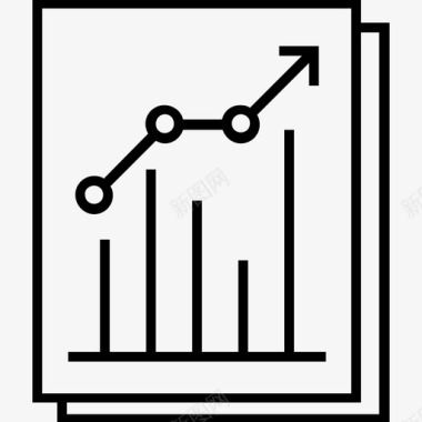 财务述职报告图表报告分析条形图图标图标