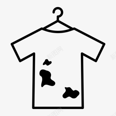 脏衣服脏衬衫洗衣房图标图标