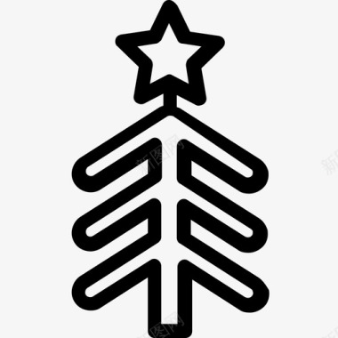 松树圣诞树冷杉树松树图标图标
