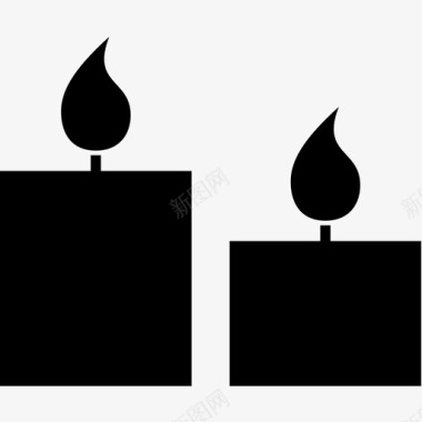 蜡烛水疗图标图标