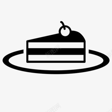 蛋糕甜点盘子图标图标