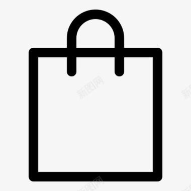 购物袋杂货袋纯系列图标图标