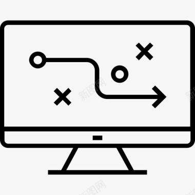 策略宣讲tictactoe游戏液晶显示器图标图标
