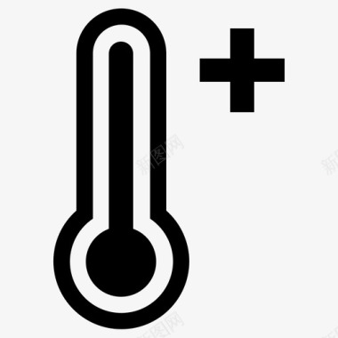 温度计温度高温温度计图标图标