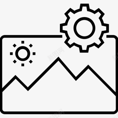 日程管理照片管理齿轮图像图标图标