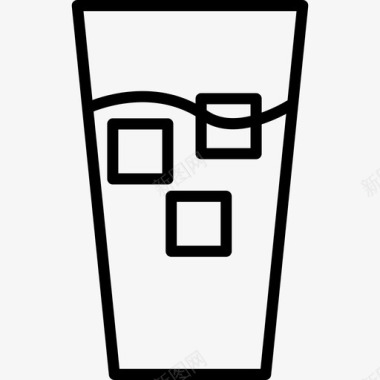 冰饮料玻璃冰图标图标