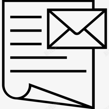 电子邮件列表纸张文具图标图标
