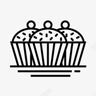 庆典纸杯蛋糕面包房庆典图标图标