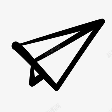 纸飞机涂鸦电子邮件发送图标图标