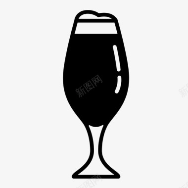 啤酒啤酒高脚杯玻璃杯图标图标