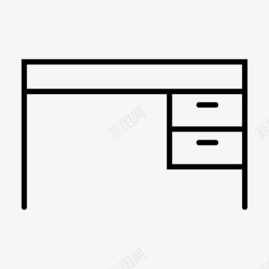 储藏室书桌抽屉家具图标图标