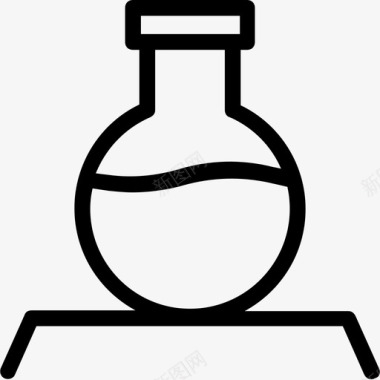 线稿实验室研究锥形瓶实验室实验图标图标