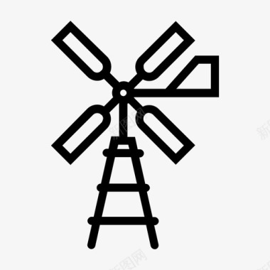 风车风车农业风扇图标图标