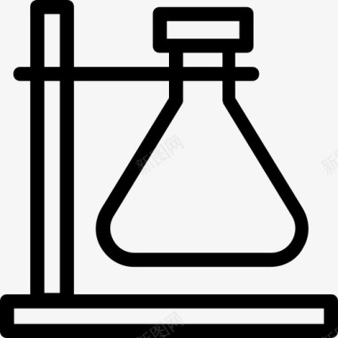 科技的屏幕显示实验室实验锥形瓶实验室研究图标图标