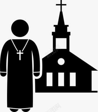 教堂牧师特殊职业职业图标图标