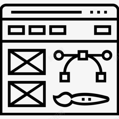 网页布局网页贝塞尔工具前端图标图标