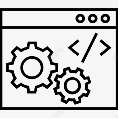 矢量质感齿轮代码优化编码齿轮图标图标