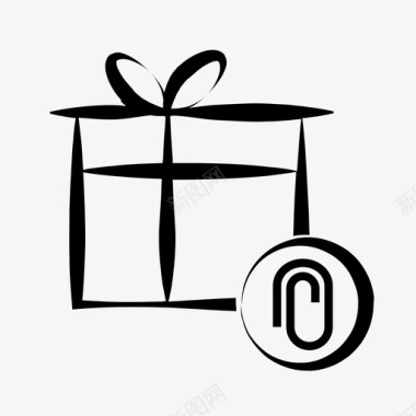 扁平化礼品盒礼品附件附加生日礼物图标图标
