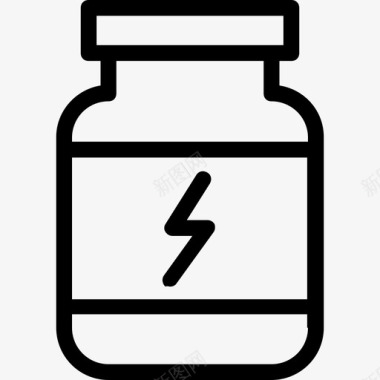 声波线食物补充药物药瓶图标图标