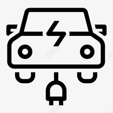 电动汽车清洁能源图标图标