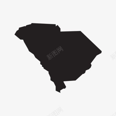 南卡罗来纳州地图州图标图标