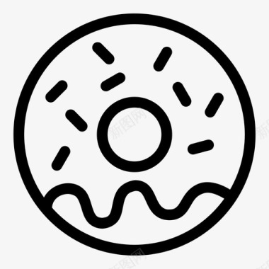 甜甜圈甜甜圈食品图案图标图标