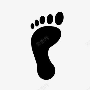 脚印人类脚印踪迹图标图标