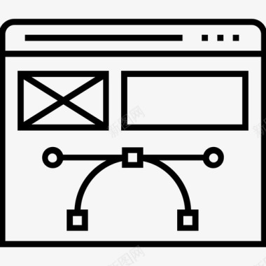 网页布局网页贝塞尔工具平面图标图标